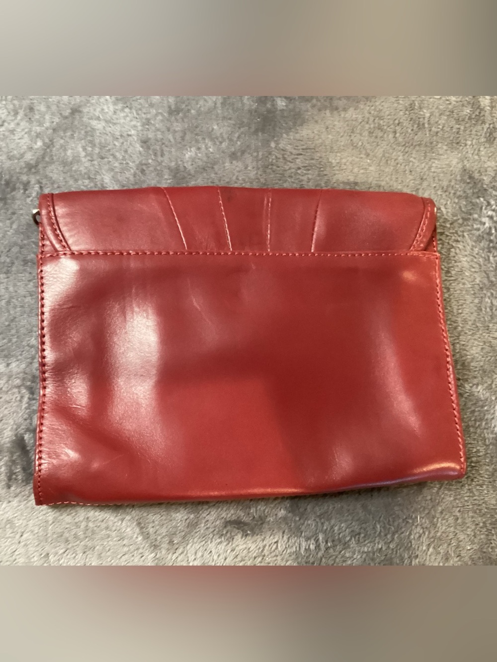 Red Leather Tote and Wallet Set - Women's Handbag - Picture 9 of 16